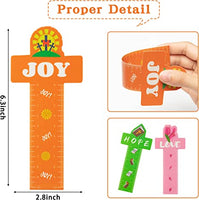 Haooryx 50Pcs Bible Bookmark Ruler,10 Styles Christian Cross Measuring Ruler Bookmark for Christian Reading Enthusiasts Gift Sunday Church Theme Party Game Goodie Bag Fillers Student Reward Supplies