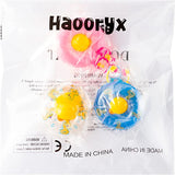 Haooryx 3 Pack Car Rubber Duck Car Duck Decorations Dashboard Car Ornaments, Novelty Squeeze Ducks with Mini Swim Ring Headgear Necklace Earphone Squeak Toys Gift for Girls Women (Princess Party)