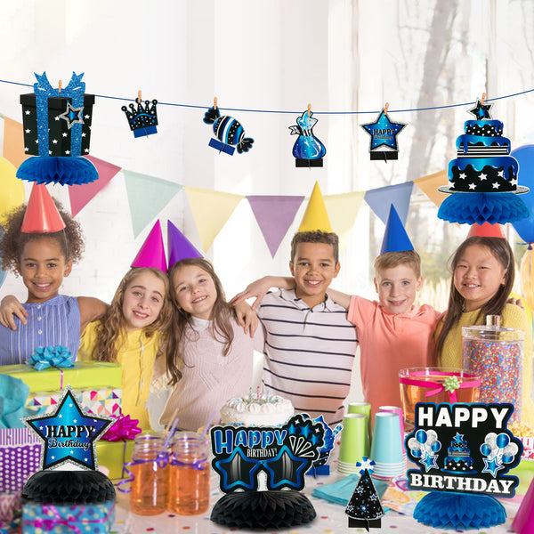 Light Blue Honeycomb Decorations Blue Birthday Party Decorations