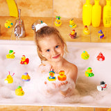 Haooryx 20PCS Holiday Rubber Duckies Assorted Seasonal Rubber Ducks Novelty Winter Christmas Fall Easter Rubber Duck Bath Toys for Kids Baby Shower Holiday Party Goodie Bag Valentine School Rewards