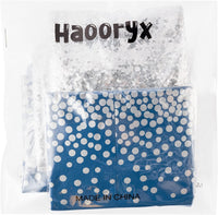 Haooryx 4Pcs Navy Blue and Silver Table Cloth Table Runner Set, Waterproof Dots Table Cover Silver Sequin Table Runner for Rectangle Table Birthday Wedding Anniversary Baby Shower Party Supplies