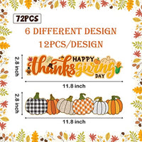 70Feet Haooryx Happy Thanksgiving Fall Bulletin Board Borders 72PCS Cartoon Turkey Pumpkin Maple Leaves Paper Borders Trim for School Classroom Autumn Theme Party Blackboard Border Wall Decorations