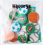 Haooryx 28Set Valentine's Day Maze Puzzles with Valentines Gift Cards for Kids Soccer Basketball Sport Ball Plastic Maze Puzzles Toys for Valentine Party Classroom Exchange Gifts School Prizes Bulks