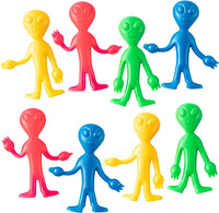 Haooryx 36Pcs Bendable Alien Figures Stretchy Alien Toy Set Stress Relief Fidget Toys for Boys Girls Alien Party Favors Birthday Party Favor Goodie Bag Stuffers Pinata Fillers School Classroom Rewards