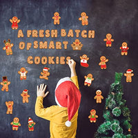 Haooryx 70Pcs Winter Christmas Mini Gingerbread Bulletin Board Classroom Decoration, Gingerbread Man Paper Cut-Outs Blackboard Border Decor for Christmas Party Home School Classroom Window Wall Decor