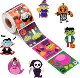 Haooryx 300PCS Make-a-Face Halloween Character Scene Roll Sticker Witch Vampire Pumpkin Make Your Own Face Halloween Stickers Craft for Kids Halloween School DIY Sticker Game Art Crafts Party Favors