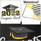 Haooryx 2022 Graduation Large Signature Guest Book Board Congrats Grad Congratulations Greeting Card for Class of 2022 Student Graduation Party Supplies Personalized Sign Decoration (Black and Gold)