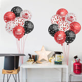 Haooryx 50Pcs Graduation Balloons Kit, Class of 2022 Graduation Party Decorations Congrats Grad Confetti Latex Balloon Decor Supplies for School Prom Graduate Celebration (Red, Black, White)