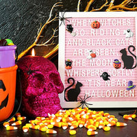 Haooryx 32PCS Halloween Themed Push Pins Decorations Funny Pumpkin Ghost Black Cat Halloween Decorative Pushpin Resin Thumb Tacks for Cork Board Photo Wall Bulletin Board School Thumbtack Supplies