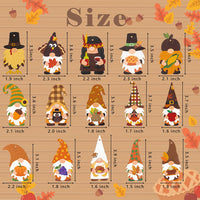 Haooryx 46PCS Thanksgiving Wood Gnome Hanging Ornaments Autumn Wood Pumpkin Turkey Gnome Elves Decorative Pendents for Thanksgiving Day Fall Harvest Party Favor Halloween Holiday Home Tree Supplies