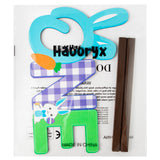 Haooryx Easter Bunny One Letter Sign Wooden Table Centerpiece, Some Bunny is One Table Sign for Boy Baby Shower Blue Bunny First Birthday Decoration Spring Easter Rabbit 1st Birthday Party Supplies